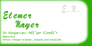 elemer mayer business card